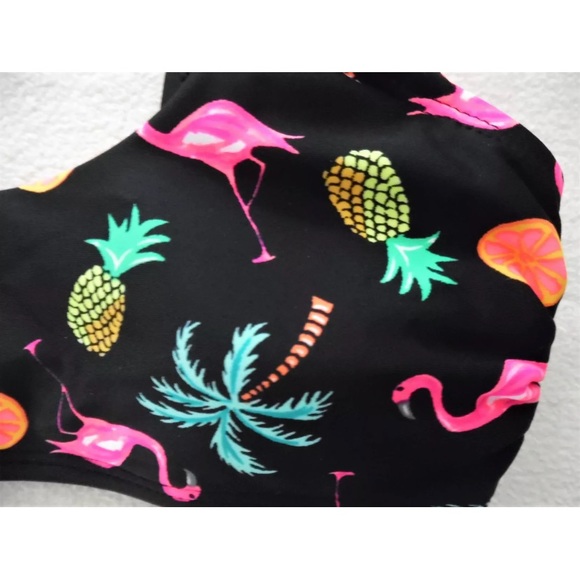 XHILARATION | Neon Tropical Print Bikini Top - Picture 2 of 6